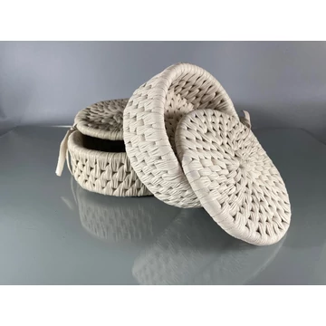 Műbőr kosár 20cm fedéllel