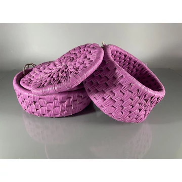 Műbőr kosár 20cm fedéllel