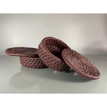Műbőr kosár 20cm fedéllel