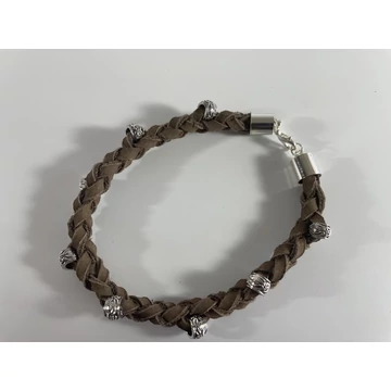 Bőr karkötő - 24 cm